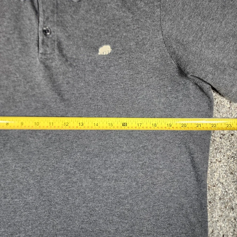 Banana Republic Polo Shirt Mens XL Gray Short Sleeve Elephant Logo Excellent